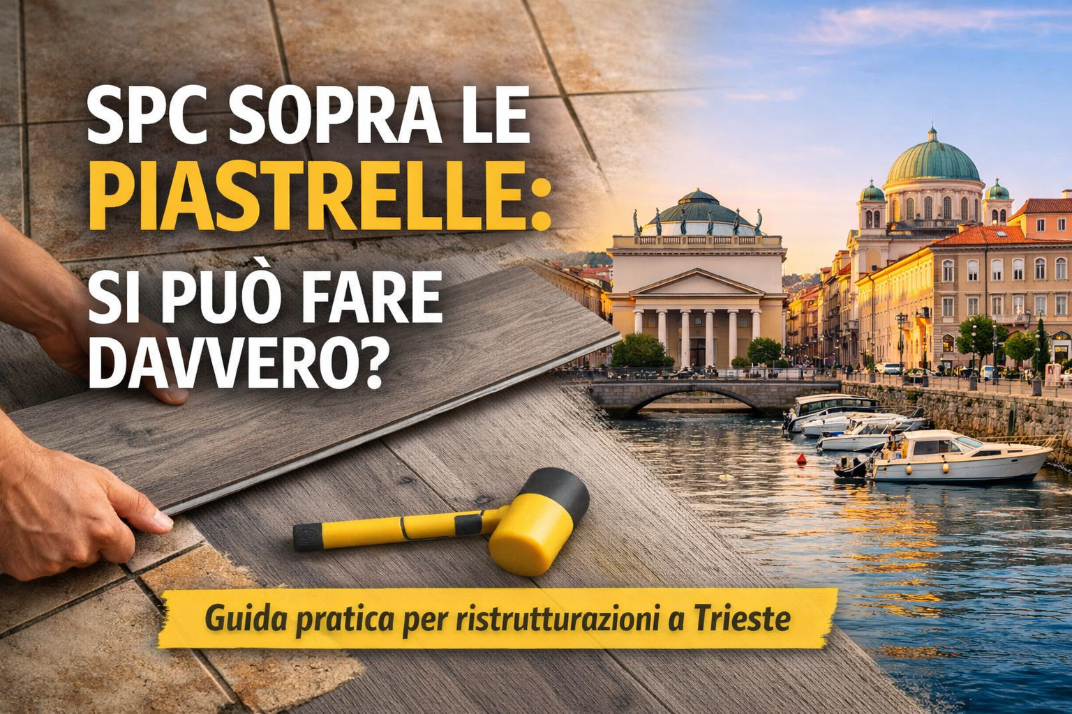 Posa di pavimento SPC sopra piastrelle esistenti