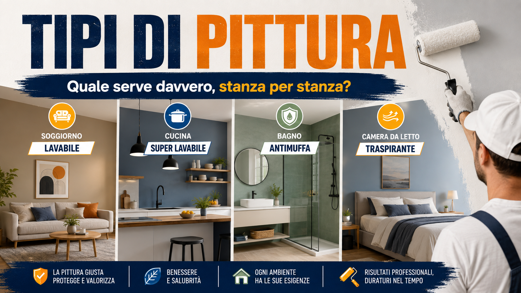 Tipi di pittura: quale serve davvero, stanza per stanza